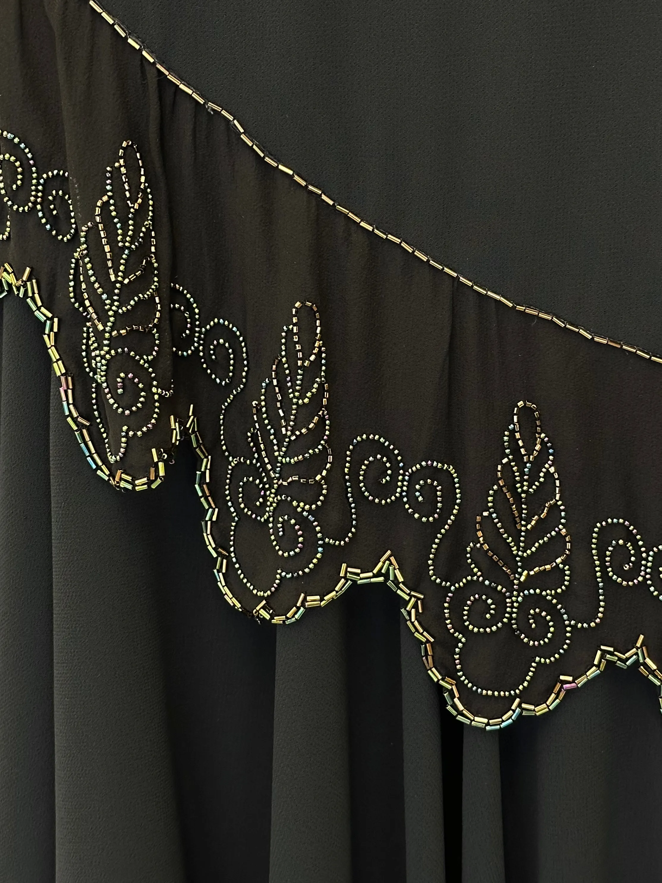 1970s Chiffon Embellished Dress