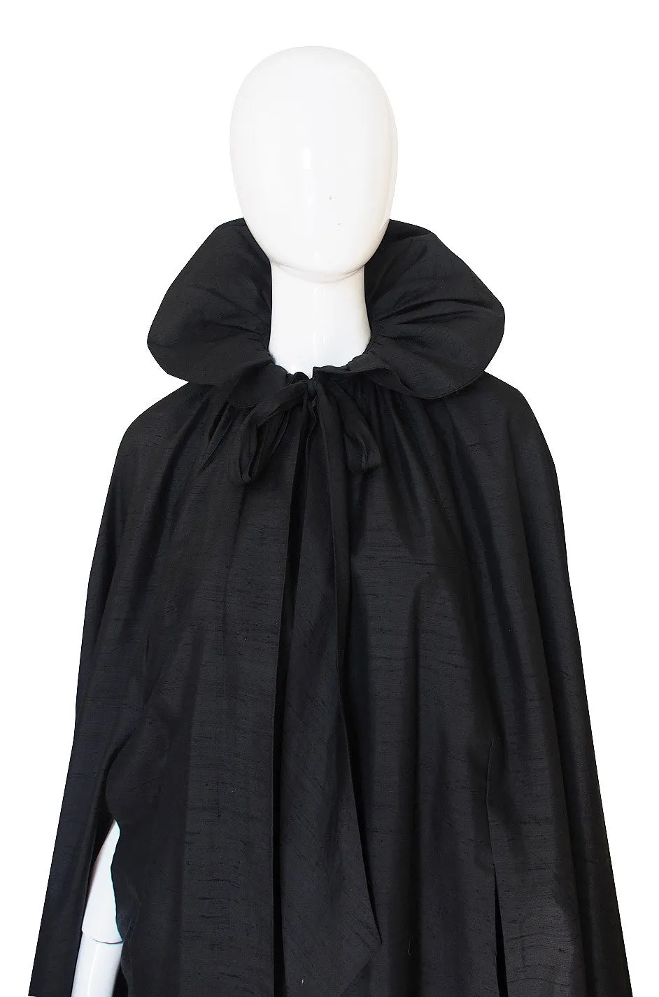 1970s Possible YSL Silk Taffeta Evening Cape