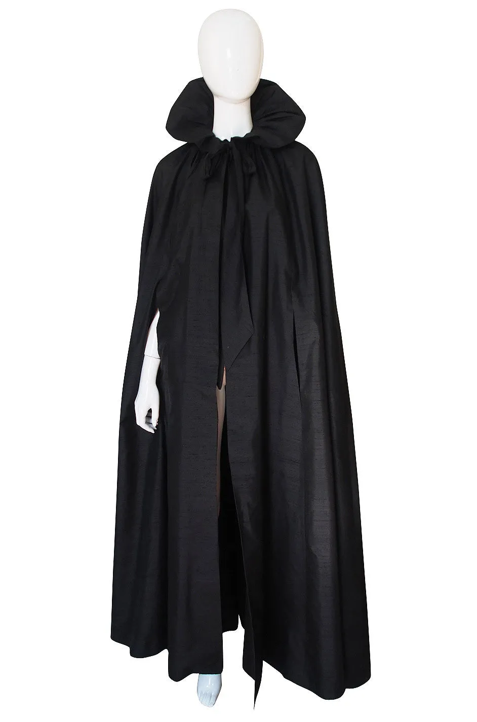 1970s Possible YSL Silk Taffeta Evening Cape
