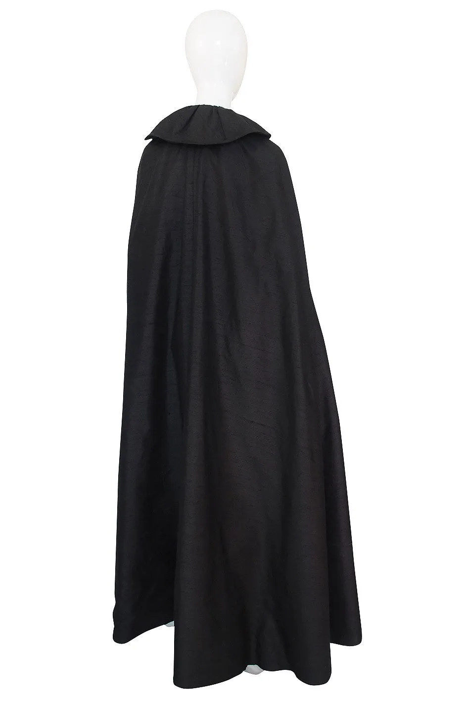 1970s Possible YSL Silk Taffeta Evening Cape