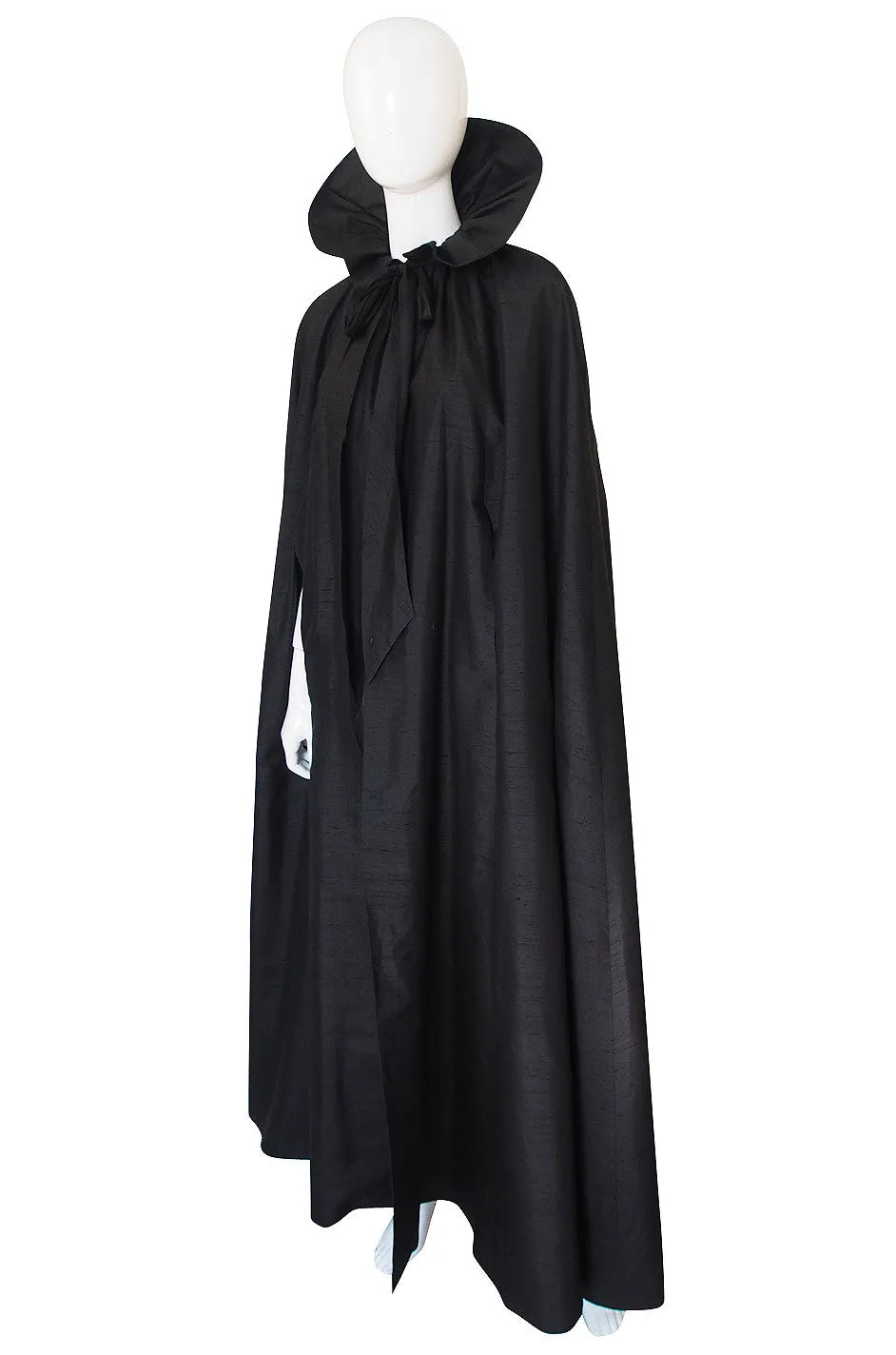 1970s Possible YSL Silk Taffeta Evening Cape