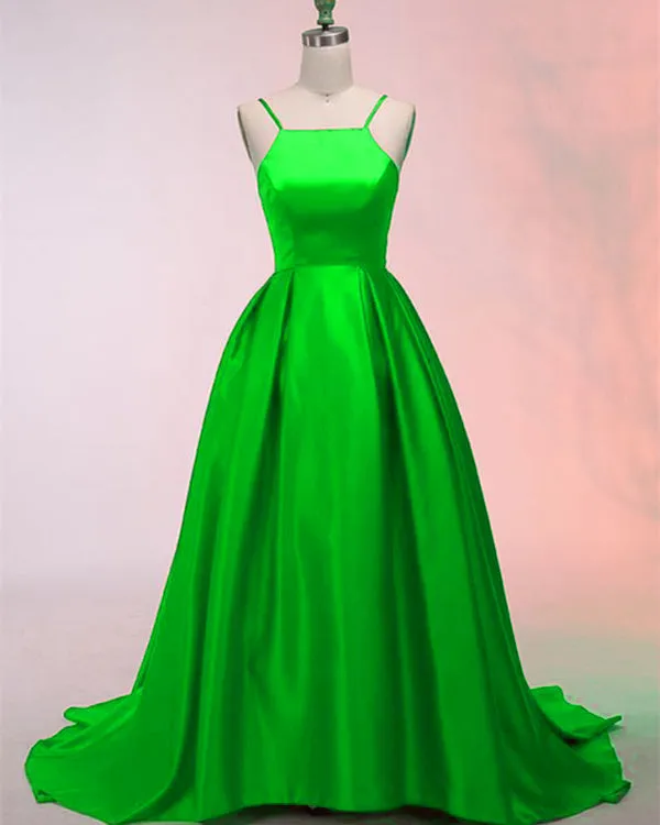 2018 Red Prom Dresses with Spaghetti Straps Sexy Long Prom Party Gowns New Arrival