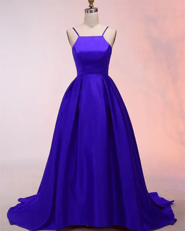 2018 Red Prom Dresses with Spaghetti Straps Sexy Long Prom Party Gowns New Arrival