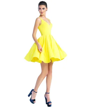 2019 Royal Blue Satin Homecoming Dresses V-Neck Sexy Short Cocktail Dress