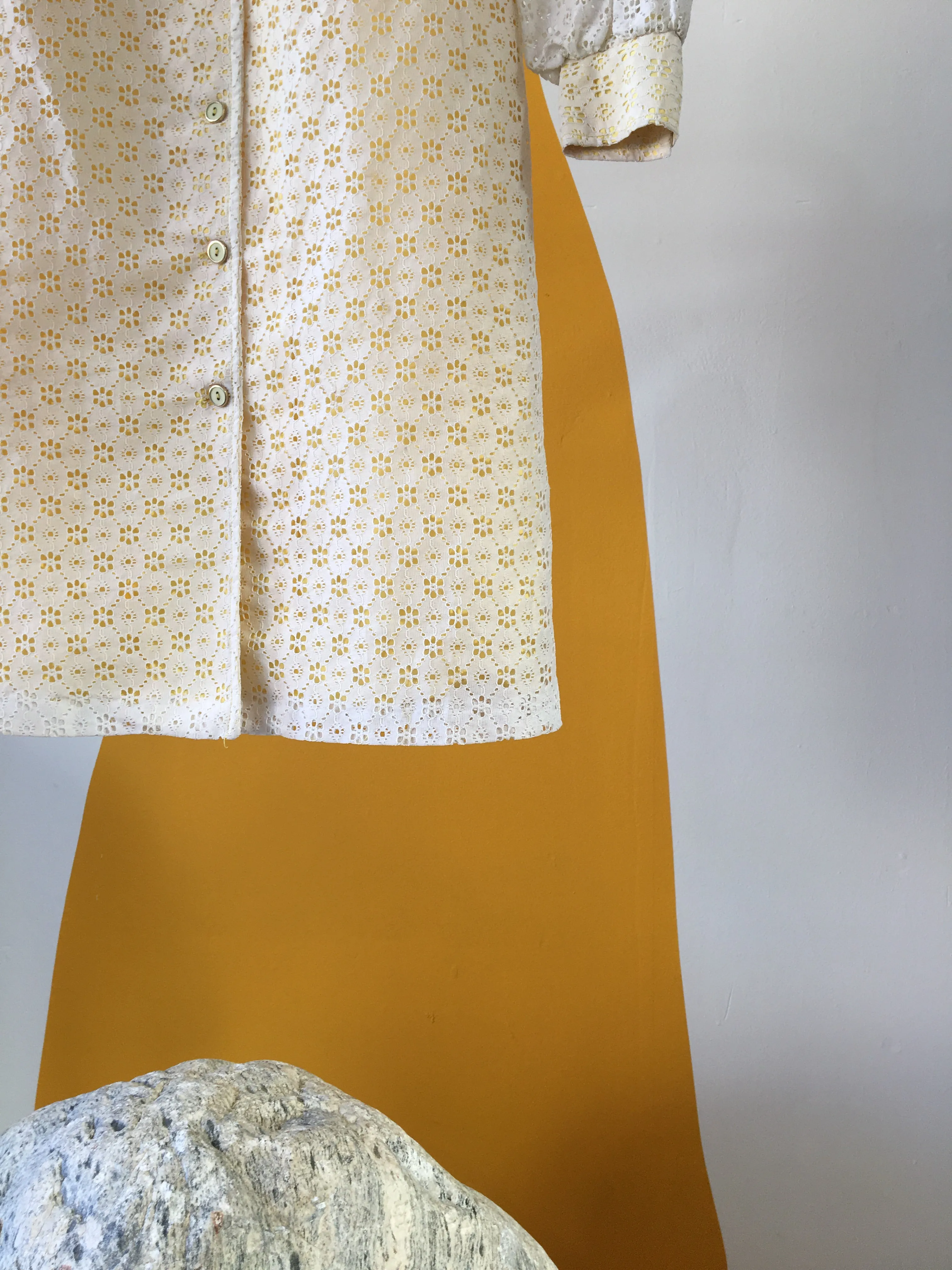 60's LACE DRESS/DUSTER / MEDIUM
