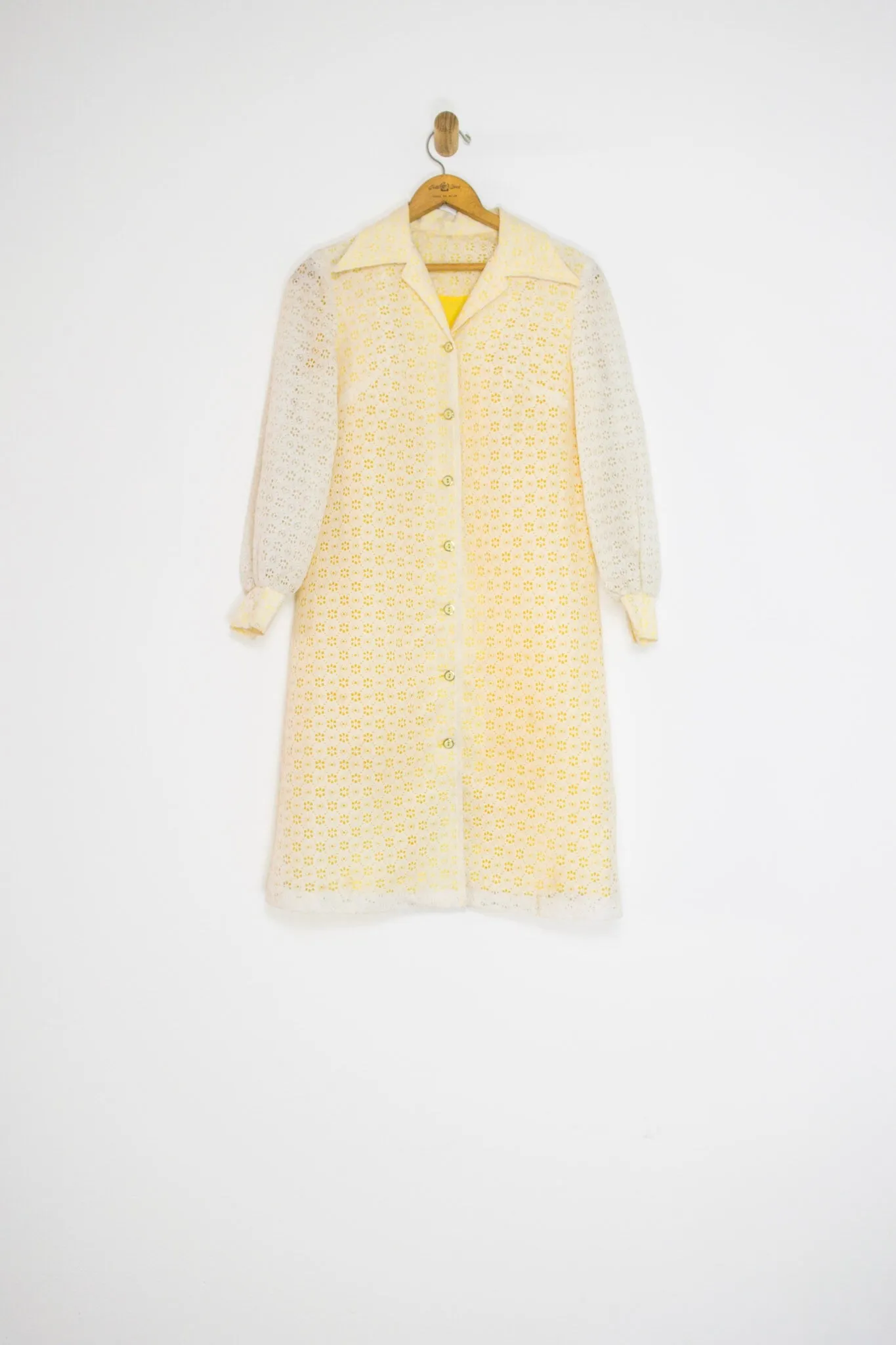 60's LACE DRESS/DUSTER / MEDIUM