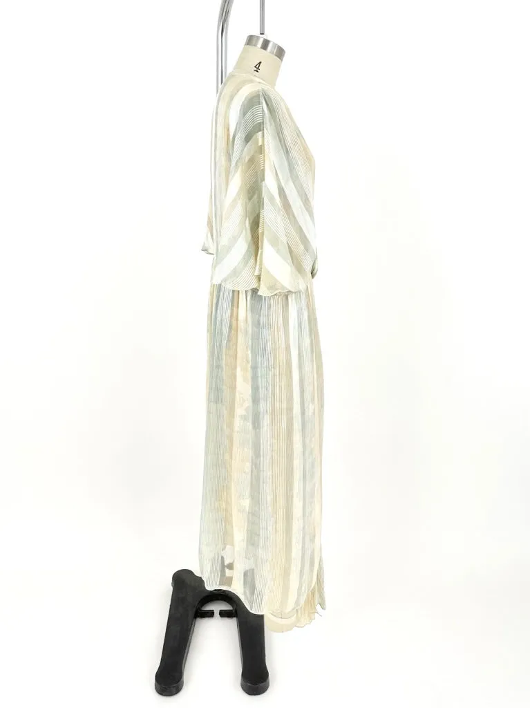 70s Incinoo Silk Printed Dress Set