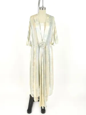 70s Incinoo Silk Printed Dress Set
