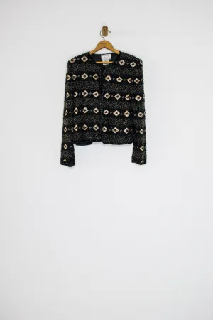 90's BEADED EVENING JACKET / SMALL