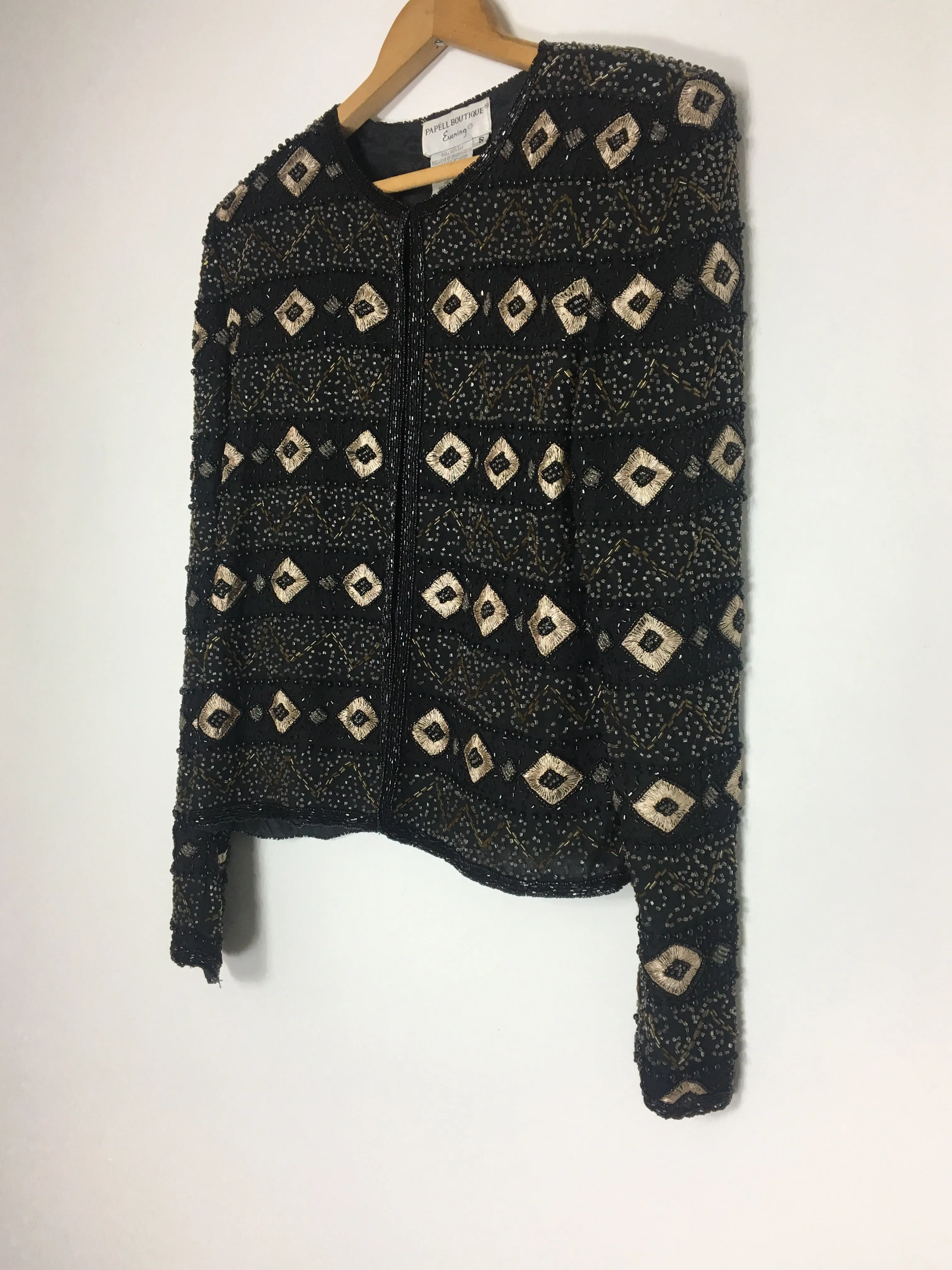 90's BEADED EVENING JACKET / SMALL