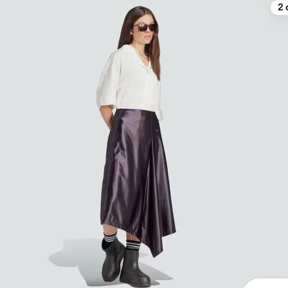 Adidas satin midi skirt