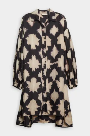 Alejandra Shirt Dress in Noir Blur