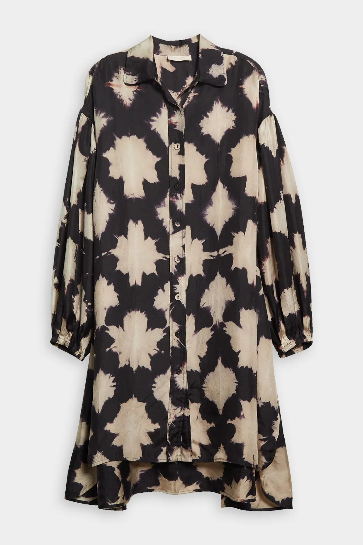 Alejandra Shirt Dress in Noir Blur