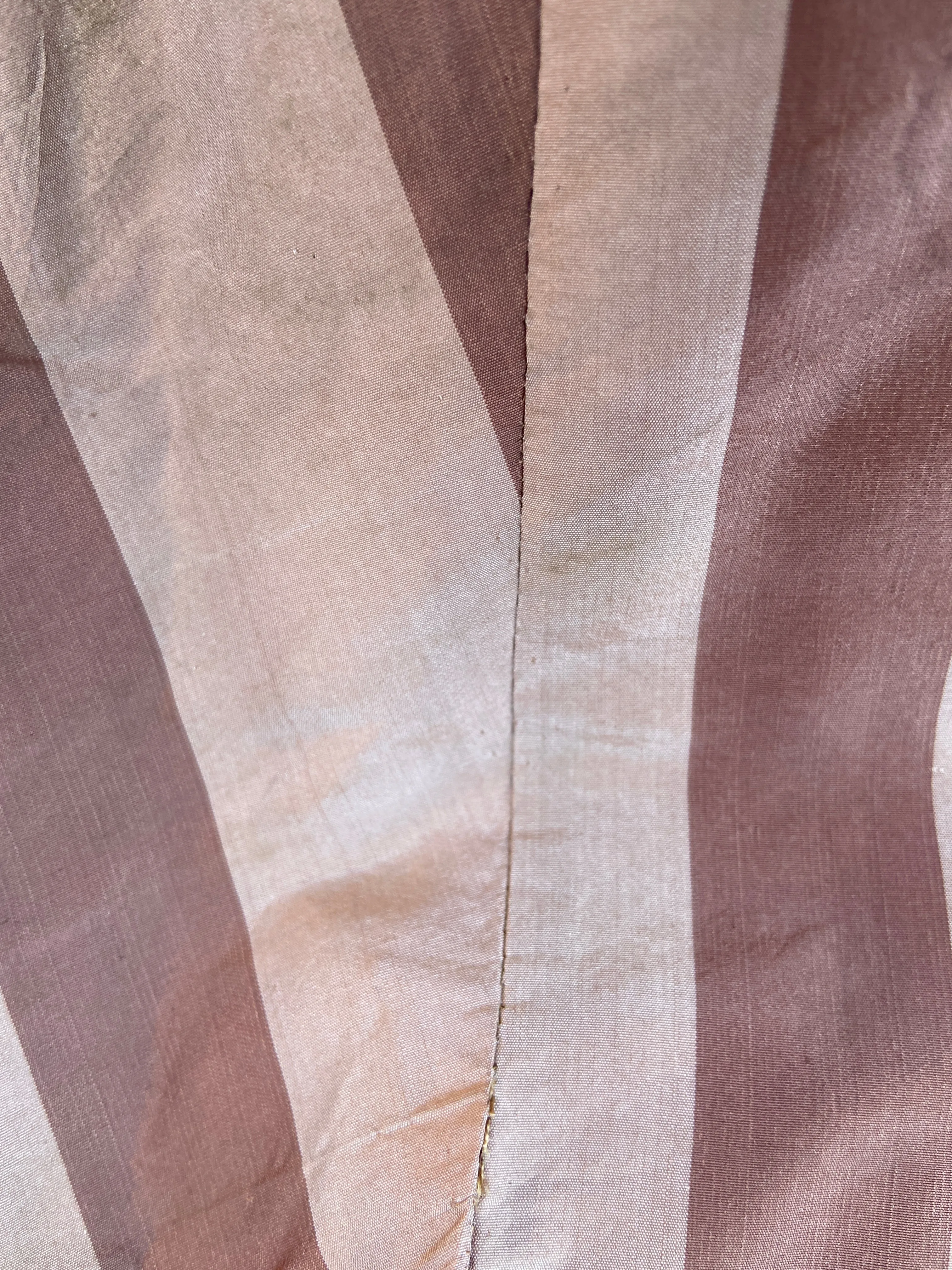 Antique 1860s Striped Evening Dress