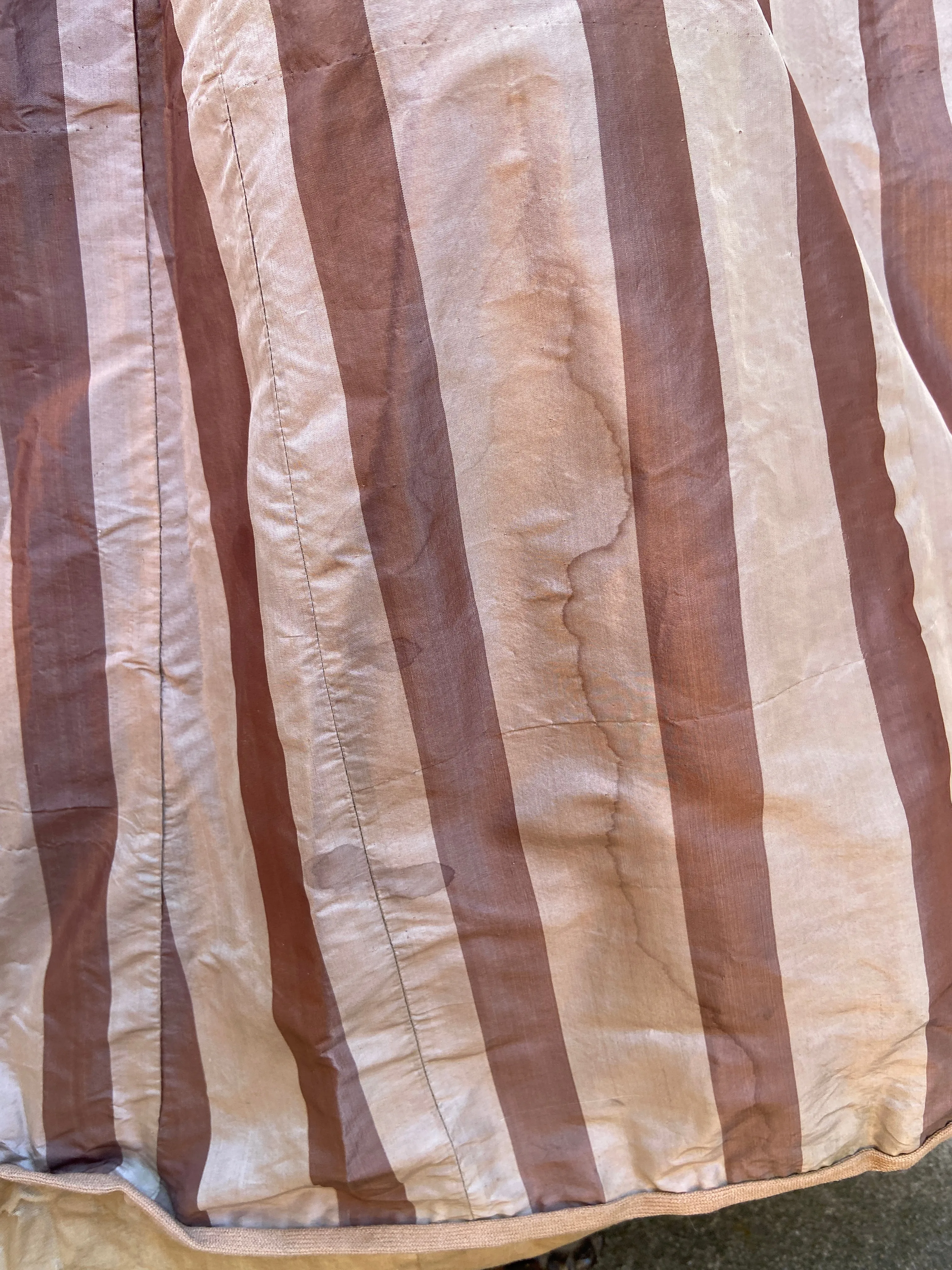 Antique 1860s Striped Evening Dress