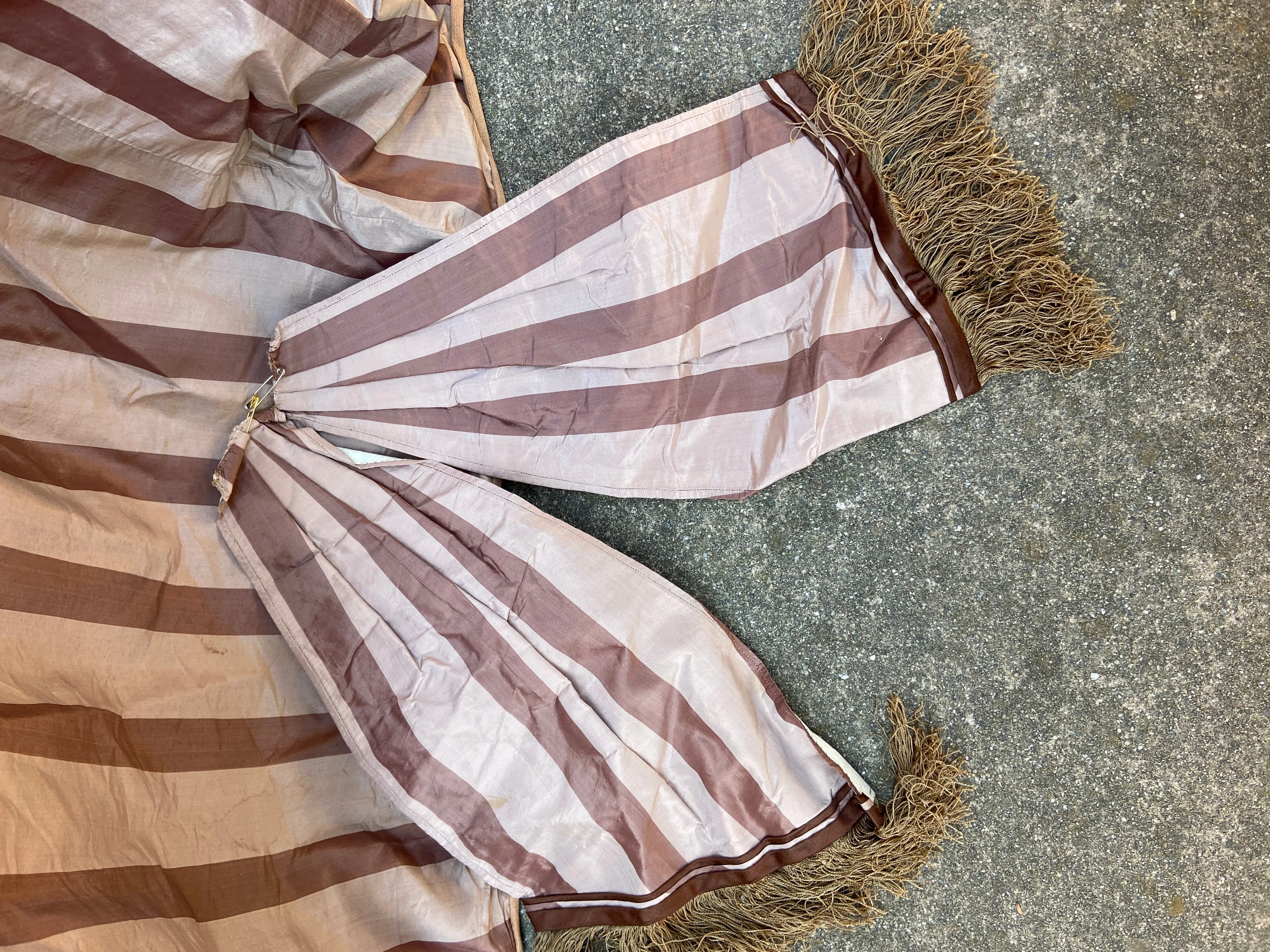 Antique 1860s Striped Evening Dress