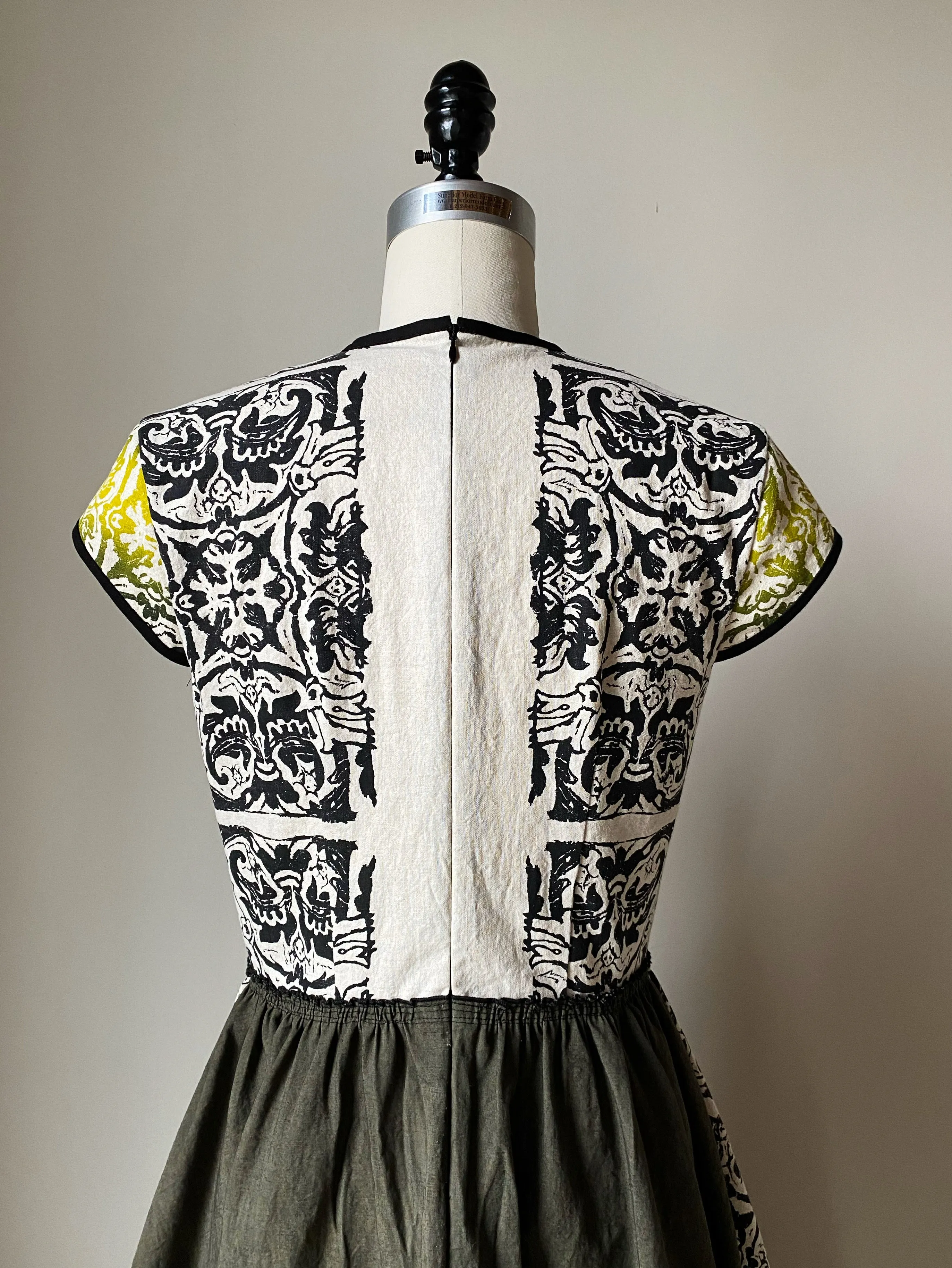 arena ny lillian dress with army skirt