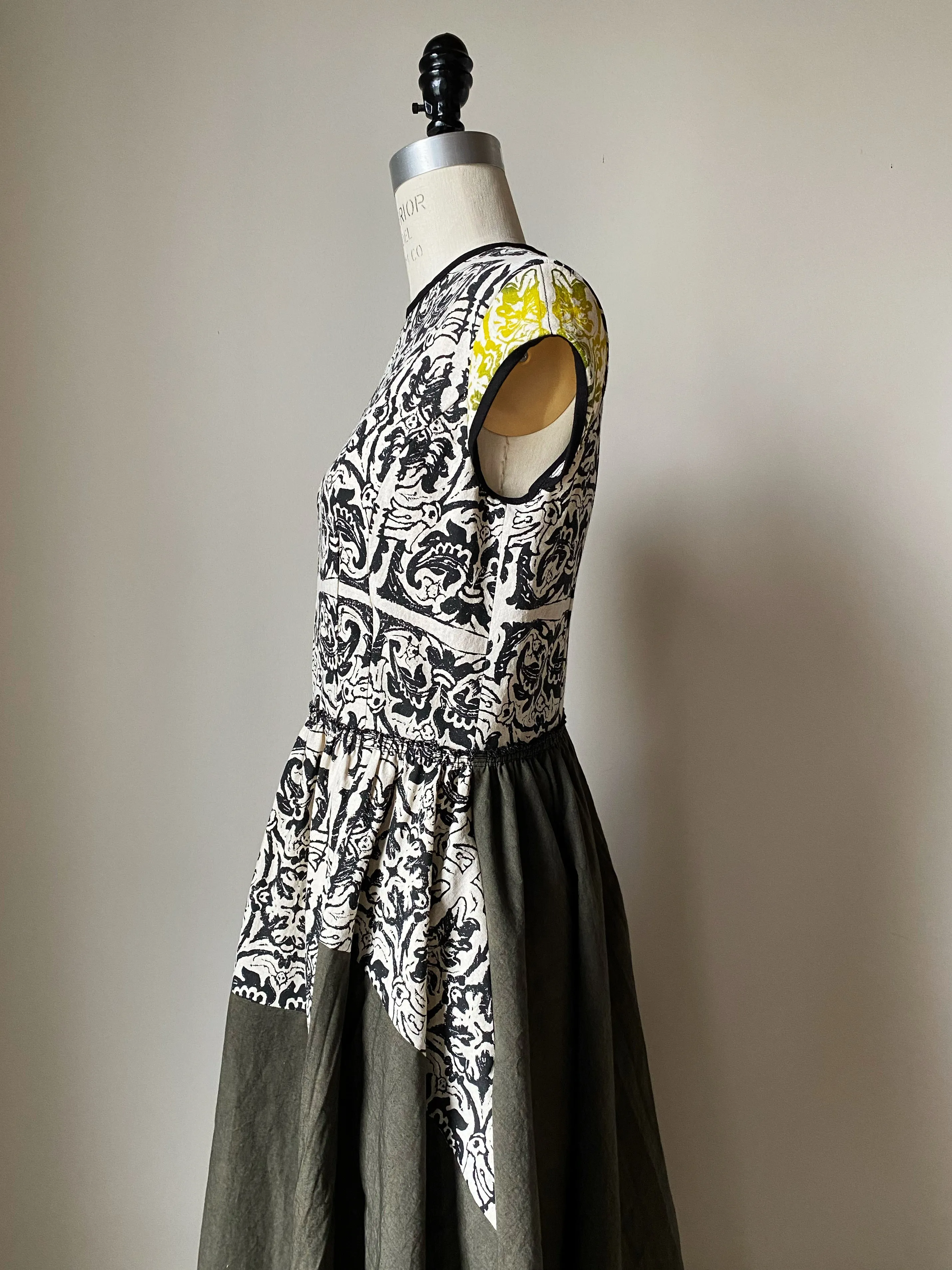 arena ny lillian dress with army skirt