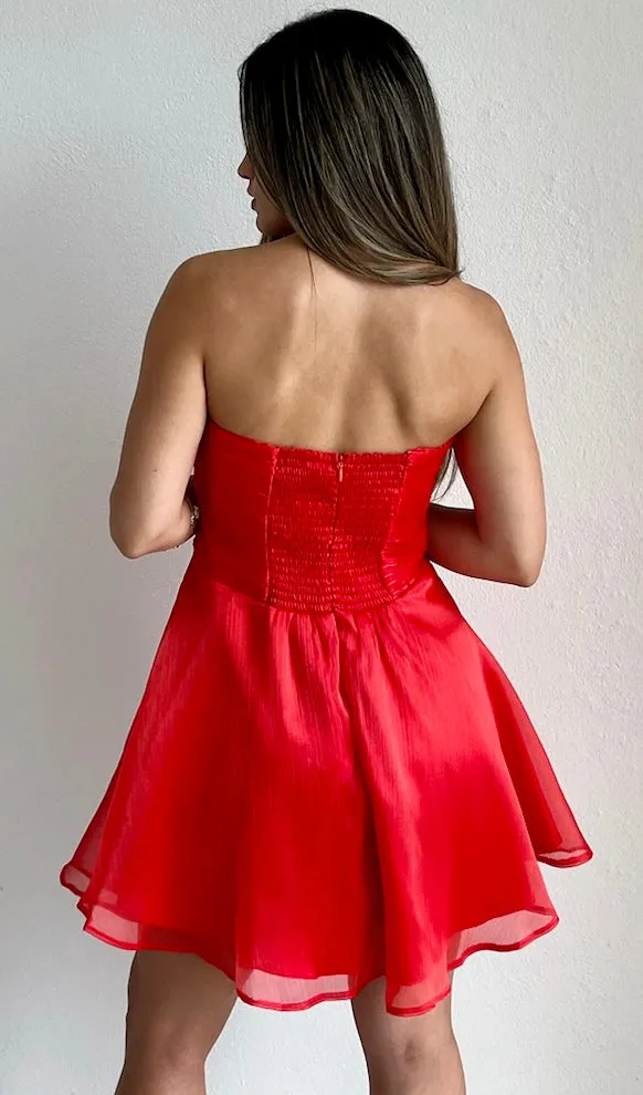 Attracted to You Silk Fit & Flare Dress