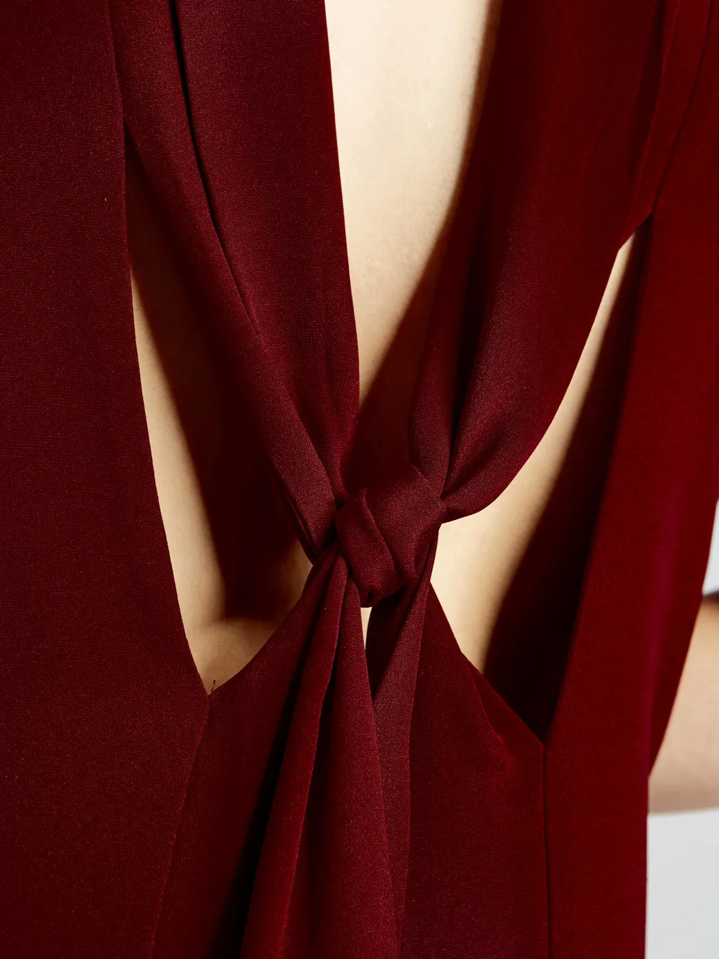 Back Loop Dress Wine