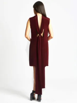 Back Loop Dress Wine