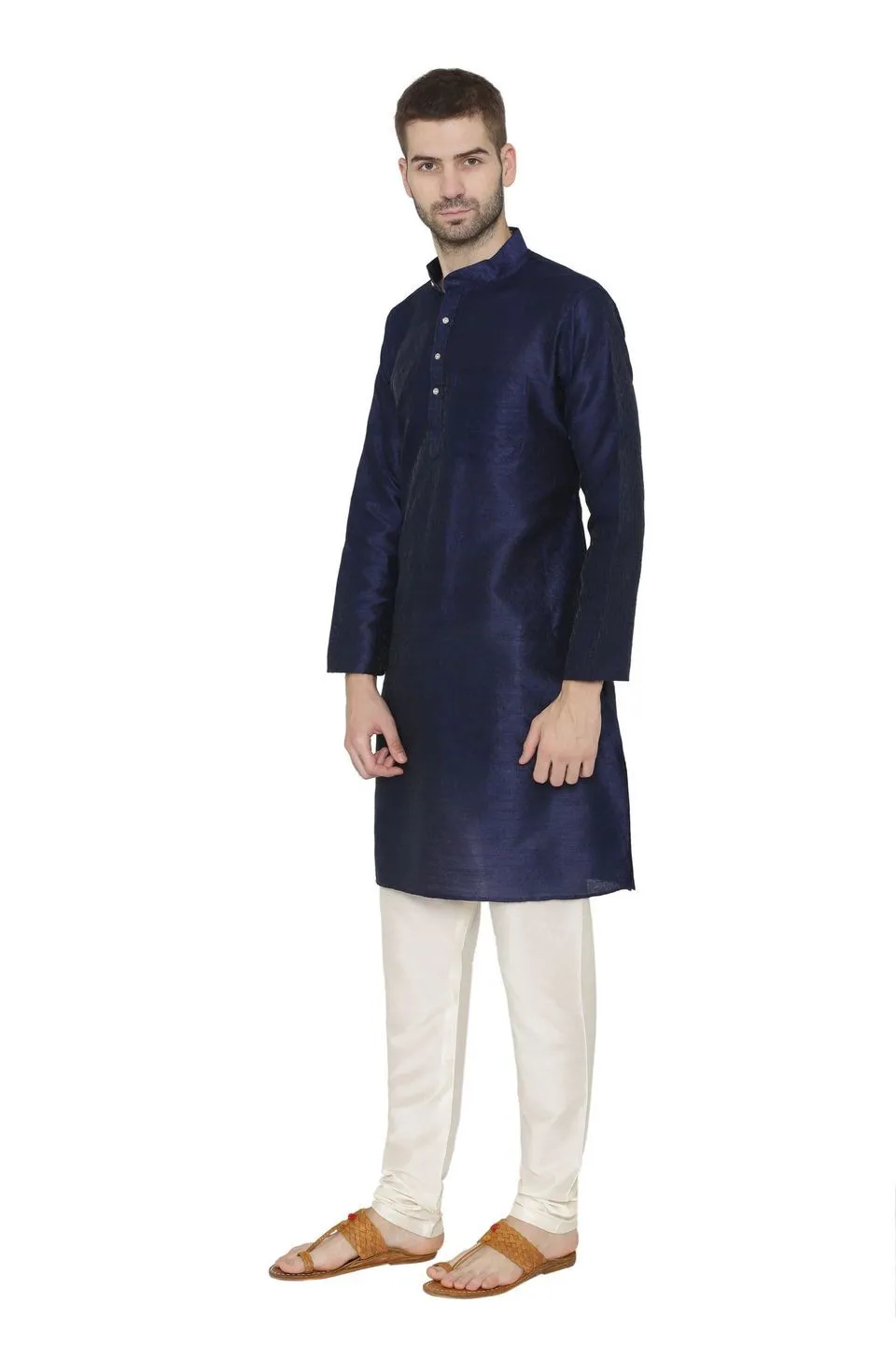 Banarasi Art Silk Blue Kurta Pajama