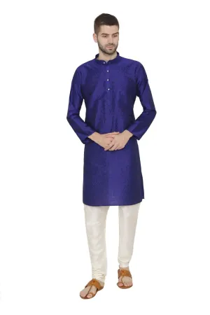 Banarasi Art Silk Blue Kurta Pajama