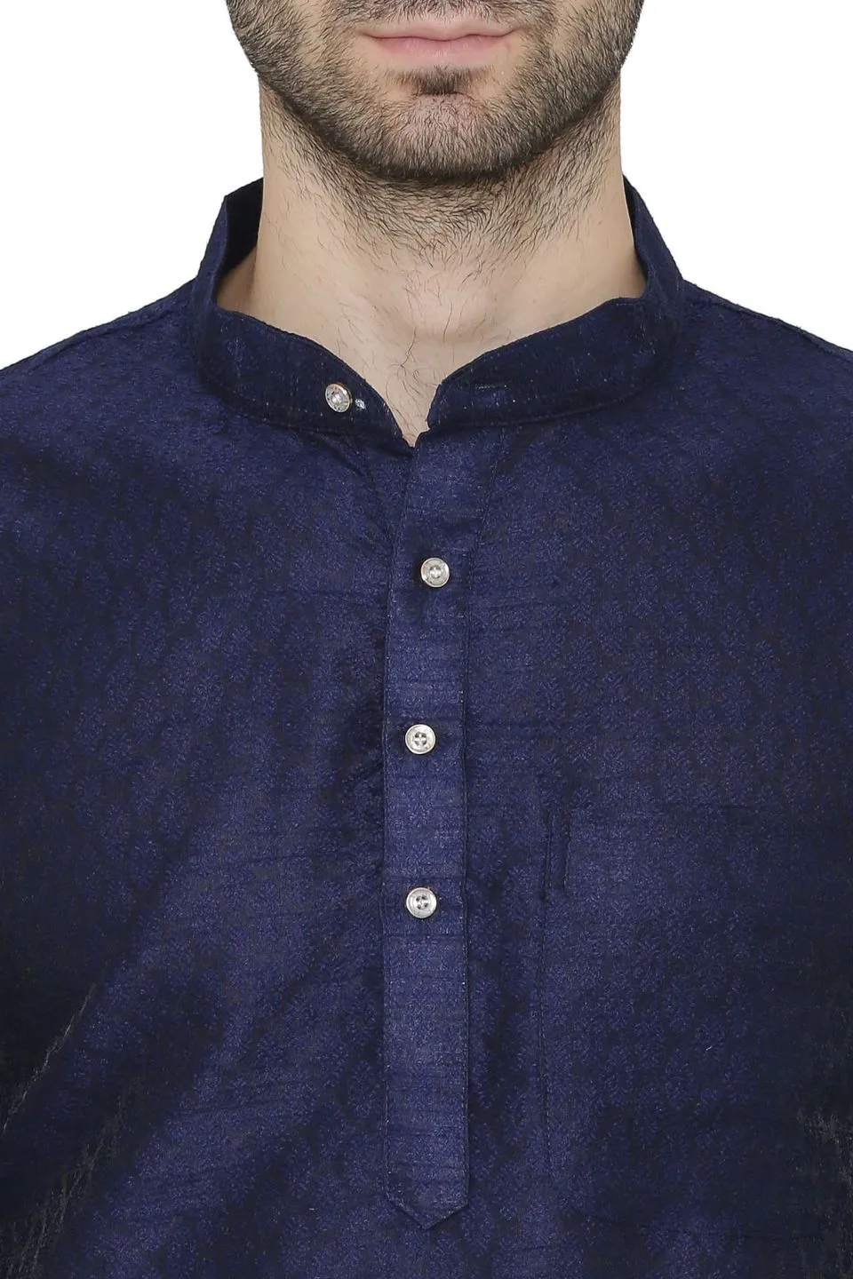 Banarasi Art Silk Blue Kurta Pajama