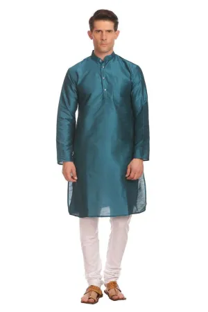 Banarasi Art Silk Green Kurta Pyjama