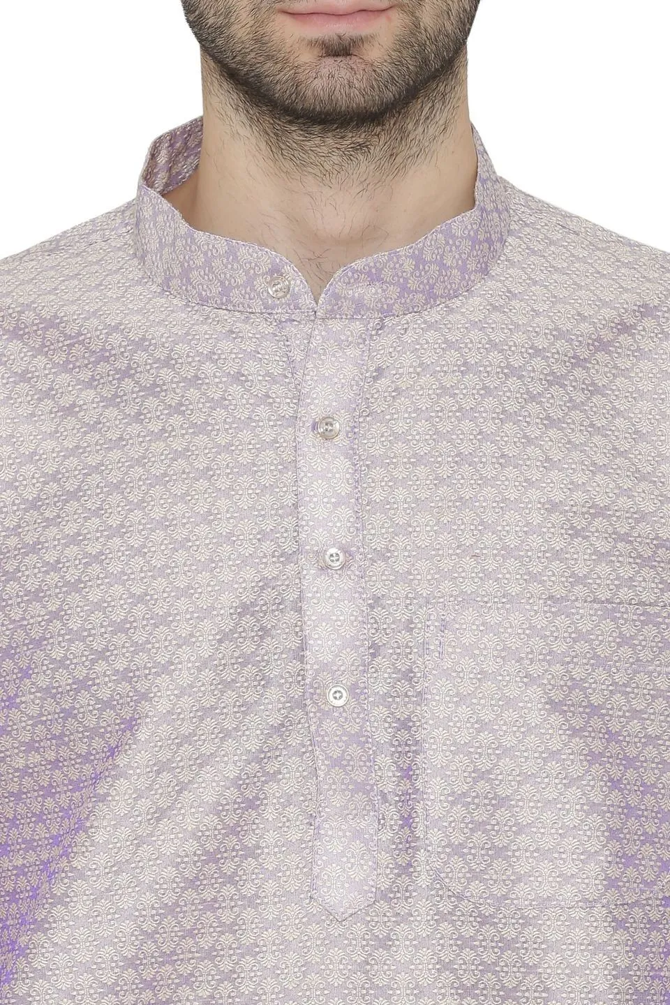 Banarasi Art Silk Purple Kurta Pajama