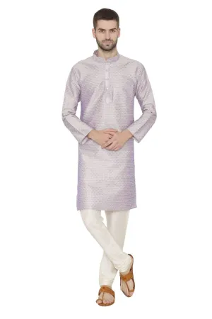 Banarasi Art Silk Purple Kurta Pajama