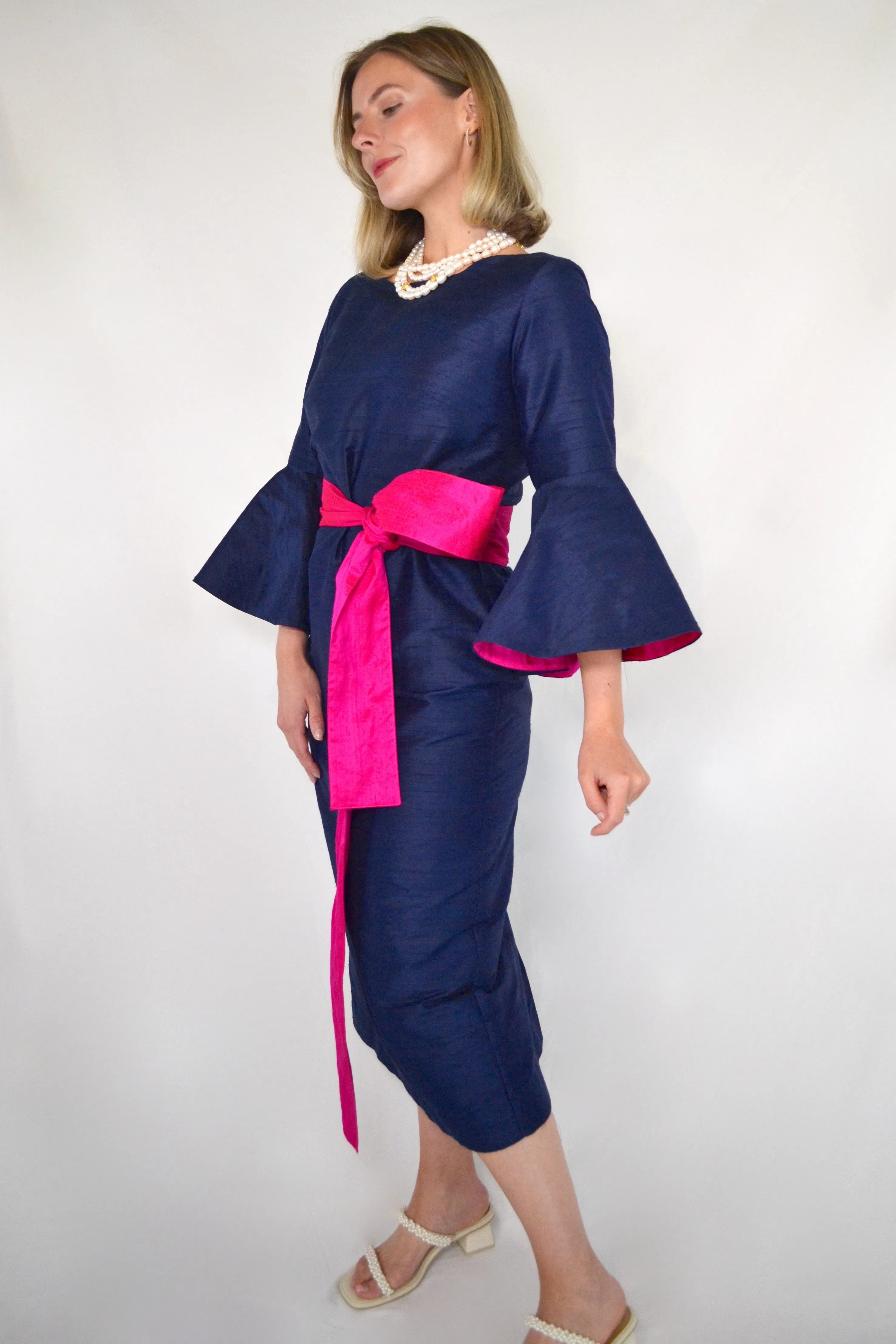 Bell Sleeved Sheath Dress- 6 Colors