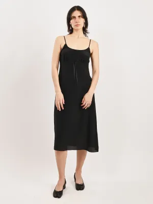 Black Negligee Bow Detail Slip Dress