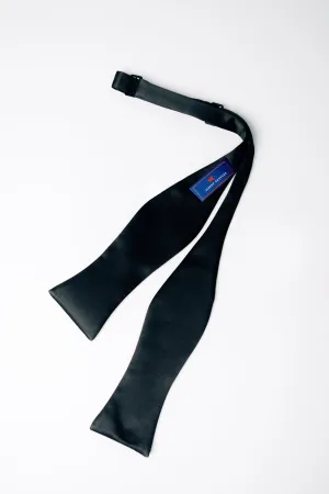 Black Silk Bowtie