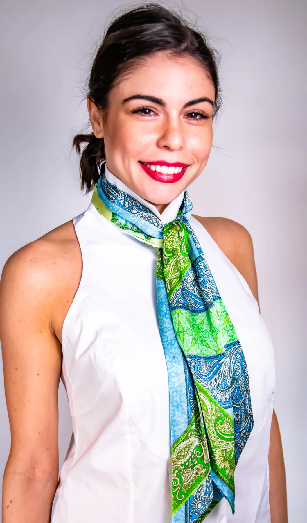 Blue Maze Scarf