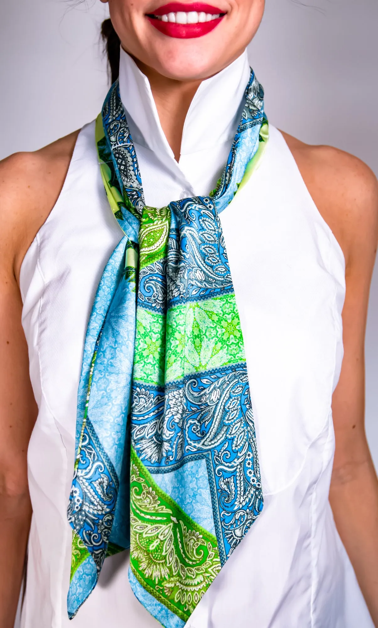 Blue Maze Scarf