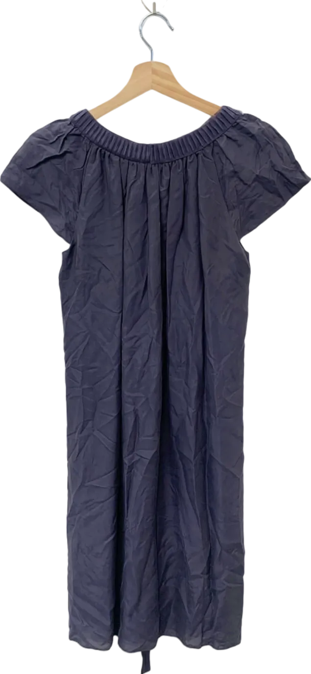 Boden Navy Embellished Silk Dress UK 14