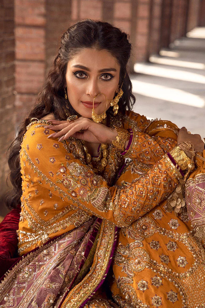 Bridal Yellow Lehenga Sharara Pakistani Wedding Dresses
