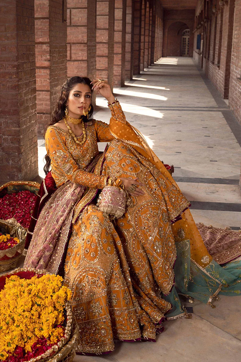 Bridal Yellow Lehenga Sharara Pakistani Wedding Dresses