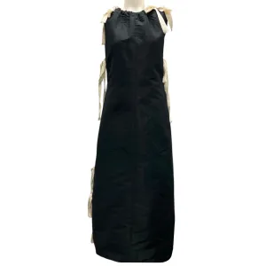 Brock Collection Black 2021 Side-Tie Detail Tessuto Midi Dress