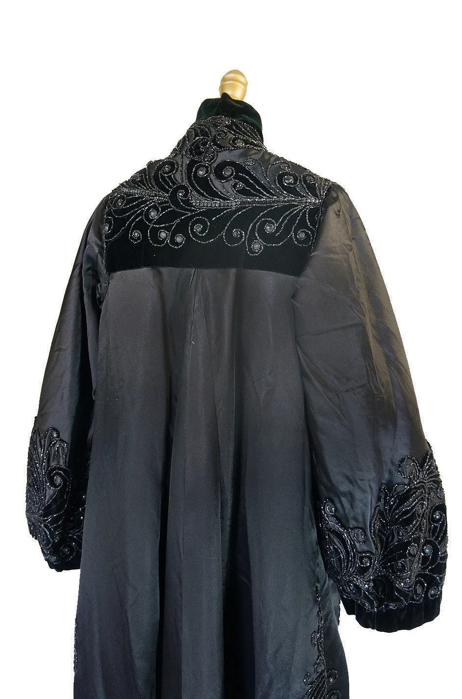 c1900 Jet Bead & Silk Evening Coat