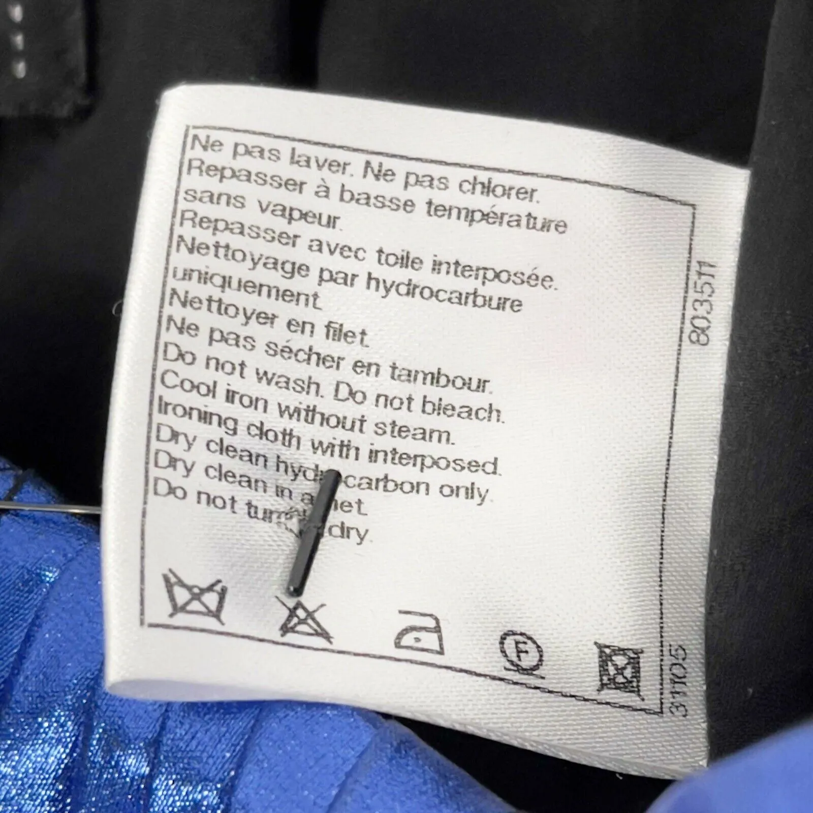CHANEL - Fall 2012 Runway 12A Metallic Strapless Dress - Blue Geometric 38 US 6
