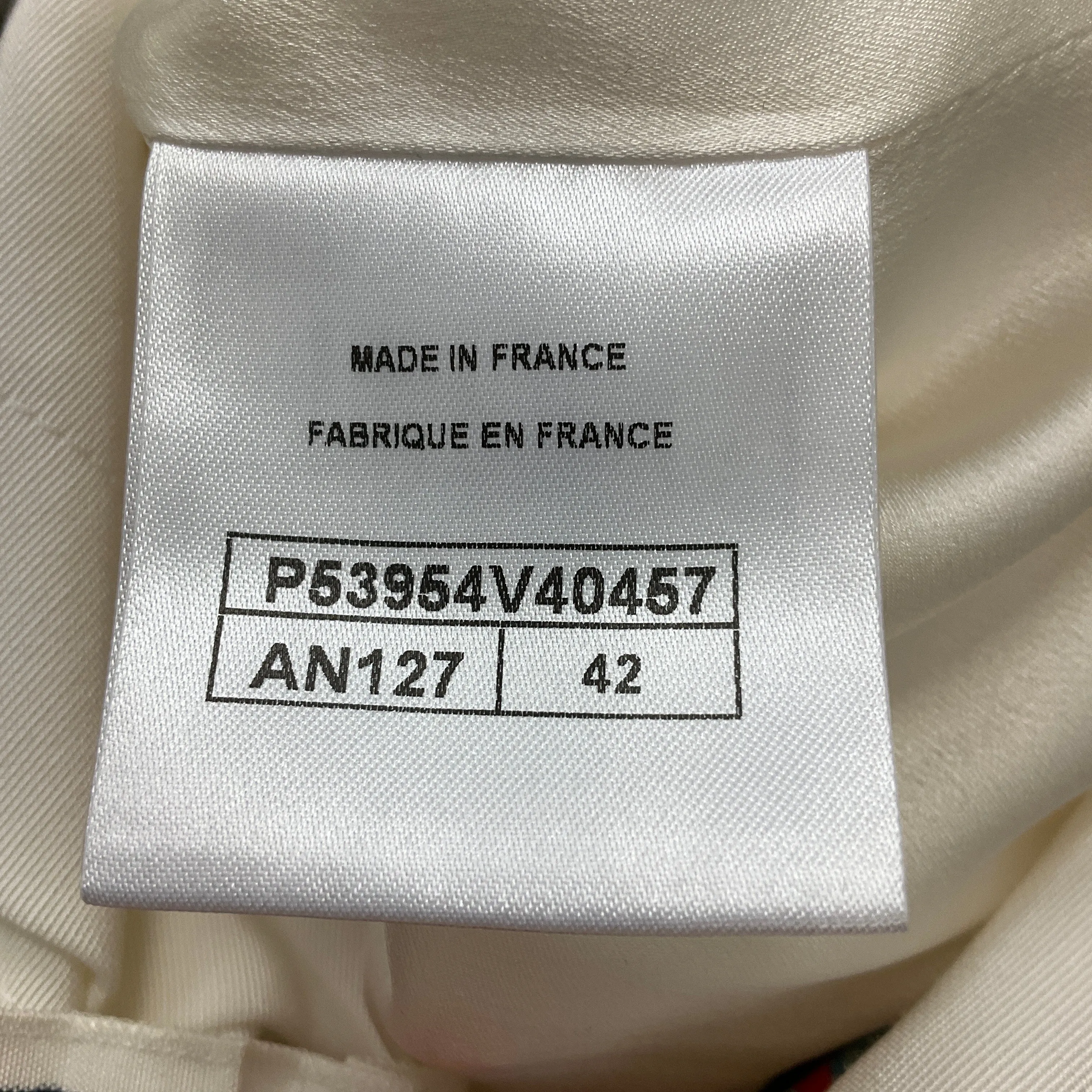 Chanel Ivory Multi Ruffle Trim Button-front Sleeveless Dress