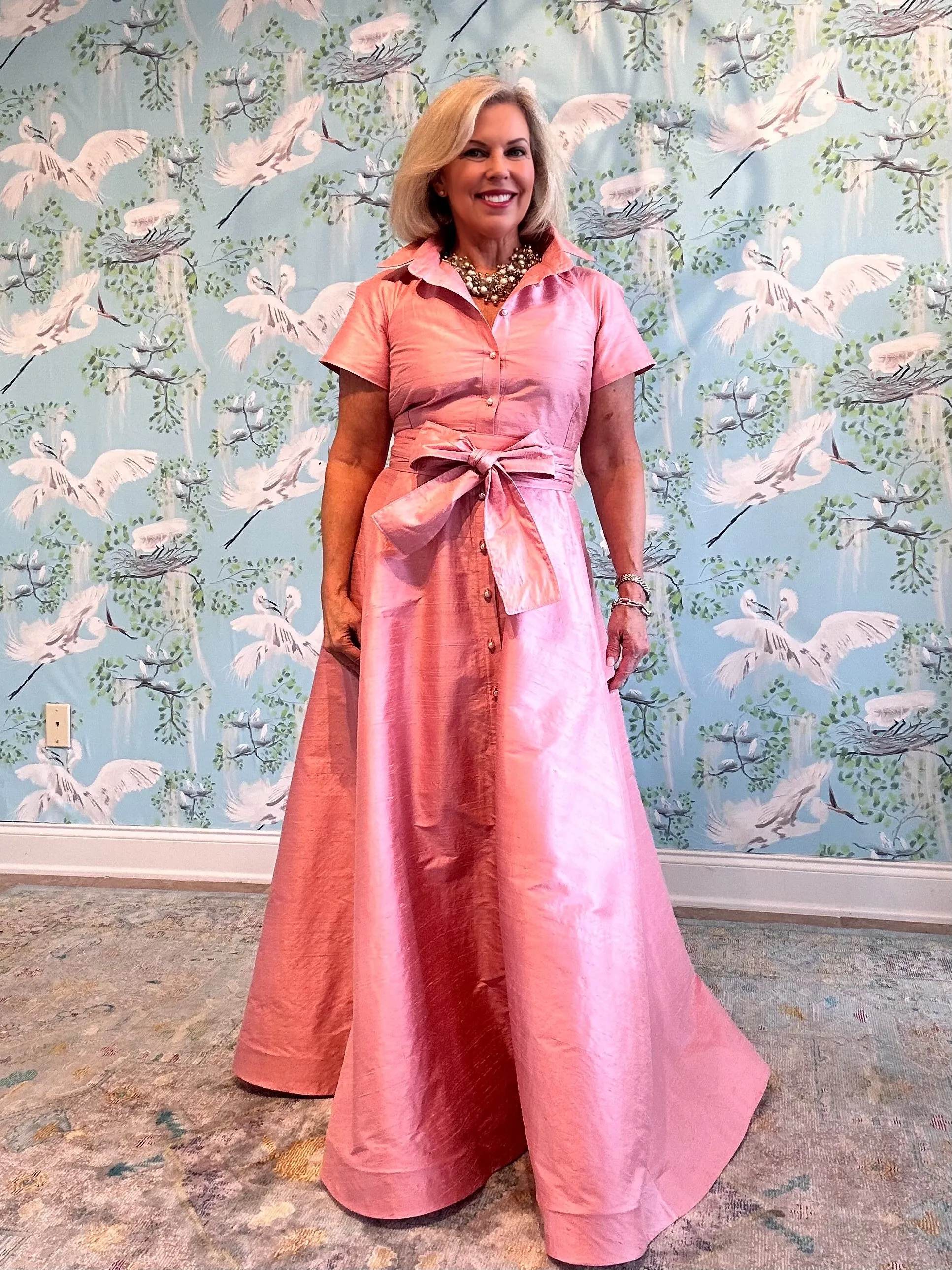 Charlotte Gown in Silk Dupioni- Offered in 9 colors