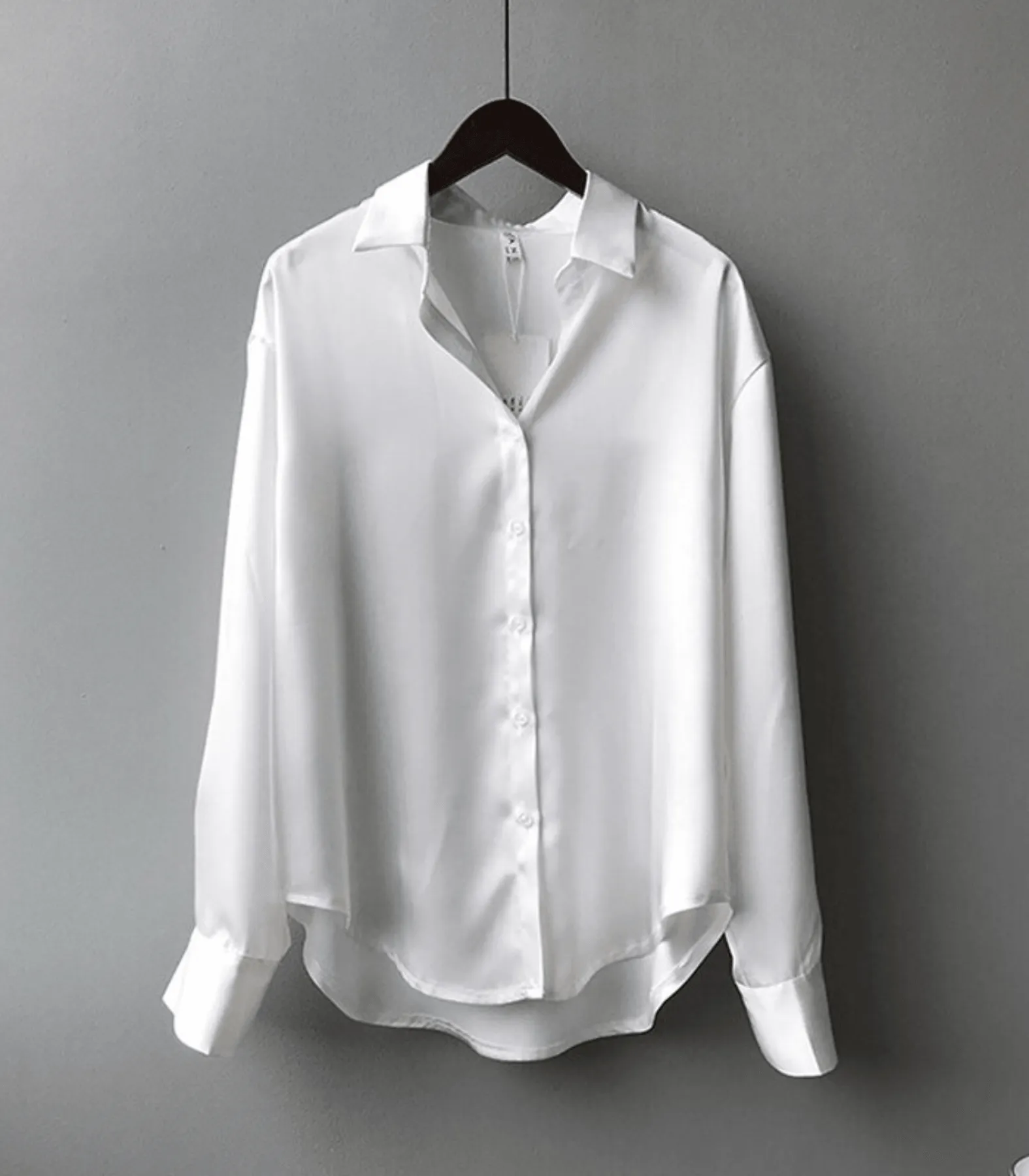 Claudia® | Buttoned Satin Silk Blouse