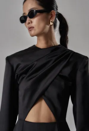 Colette Black Satin Dress