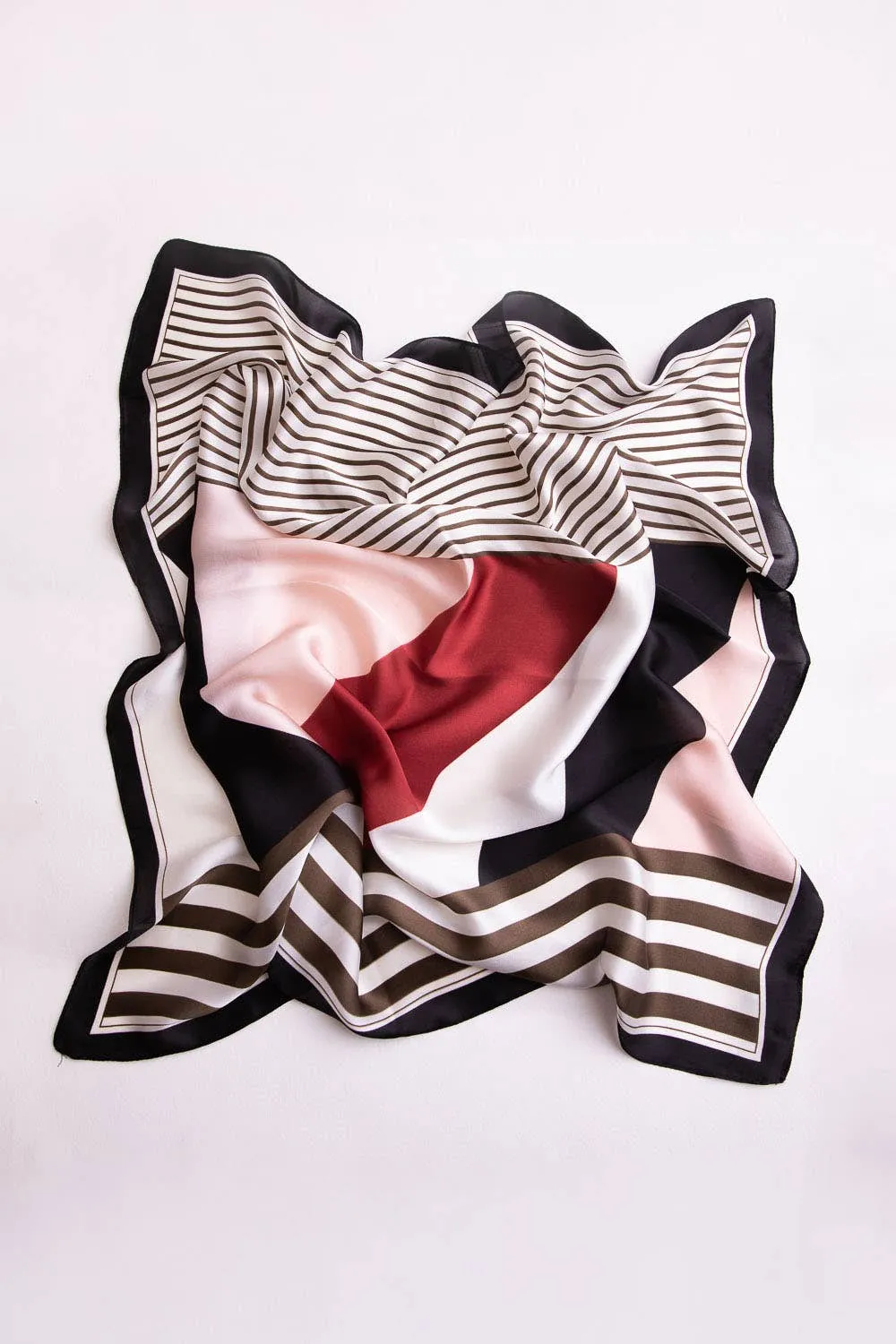 Colorblock Satin Scarf