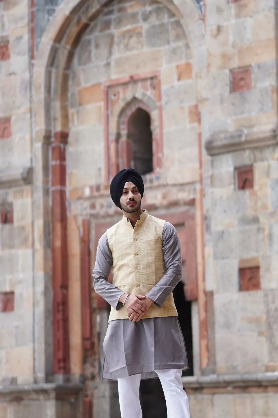 Cotton Beige Modi Nehru Jacket