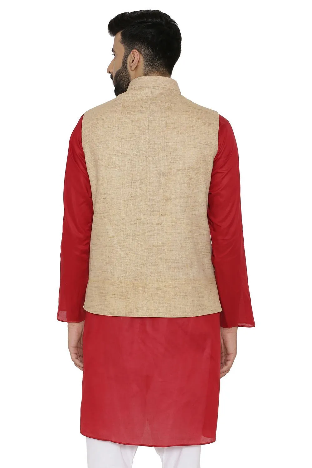 Cotton Beige Modi Nehru Jacket