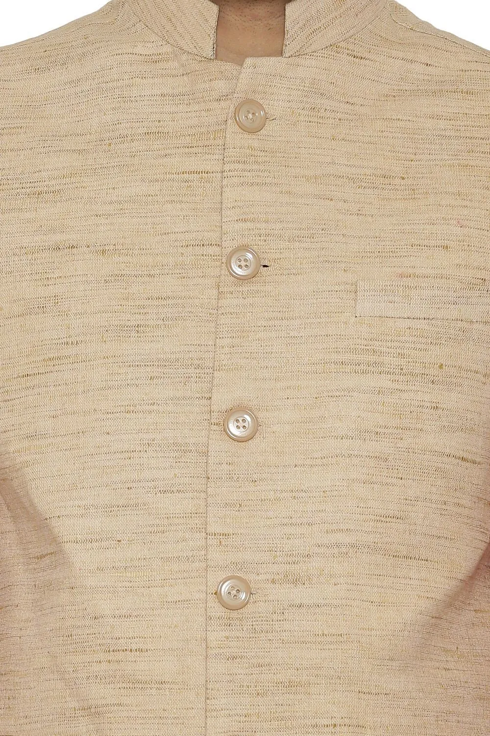 Cotton Beige Modi Nehru Jacket